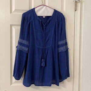 Great Condition, SZ L, Sundance Gypsette Top in Lapis Blue